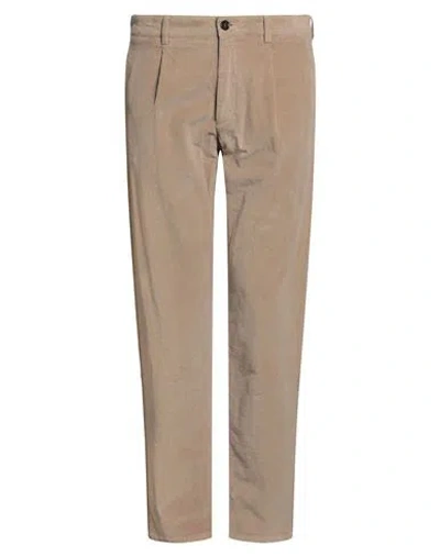 Moorer Man Pants Camel Size 40 Cotton, Elastane In Brown