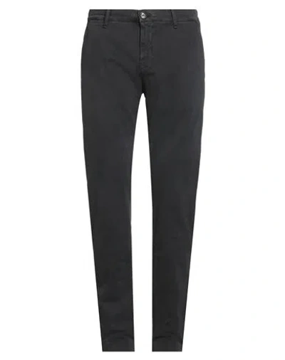 Moorer Man Pants Charcoal Size 35 Cotton, Elastane In Gray