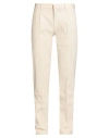 Moorer Man Pants Cream Size 38 Cotton, Wool, Elastane In Neutral