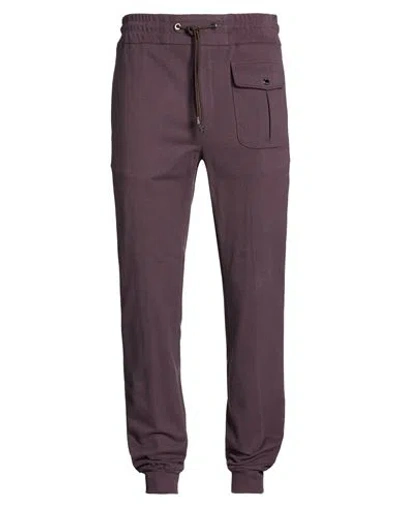 Moorer Man Pants Dark Purple Size 32 Cotton In Multi