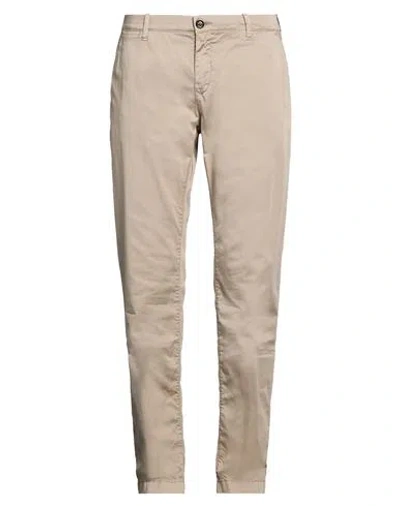 Moorer Man Pants Khaki Size 42 Cotton, Elastane In Beige