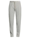 Moorer Man Pants Light Grey Size 32 Cotton, Elastane In Gray