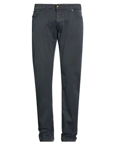 Moorer Man Pants Midnight Blue Size 40 Cotton, Elastomultiester, Elastane