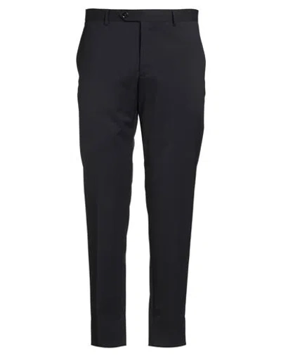 Moorer Man Pants Midnight Blue Size 40 Virgin Wool, Elastane In Black