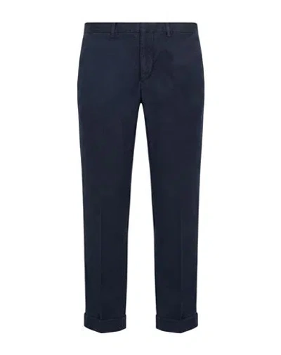 Moorer Man Pants Navy Size 28 Cotton, Elastane In Blue