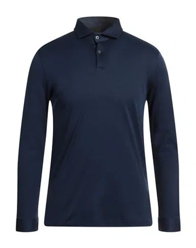 Moorer Man Polo Shirt Blue Size 50 Cotton