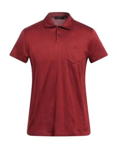 Moorer Man Polo Shirt Brick Size 42 Cotton In Red
