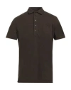 Moorer Man Polo Shirt Dark Brown Size 46 Cotton In Brown