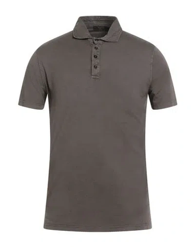 Moorer Man Polo Shirt Dark Brown Size 38 Cotton