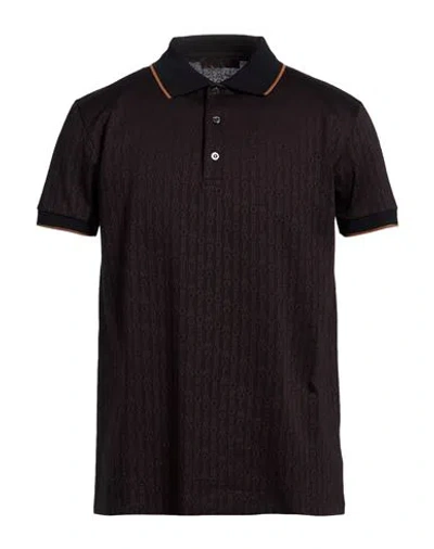 Moorer Man Polo Shirt Dark Brown Size 48 Cotton