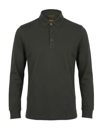 Moorer Man Polo Shirt Dark Green Size 38 Cotton In Burgundy