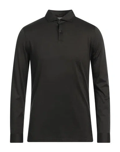 Moorer Man Polo Shirt Dark Green Size 40 Silk, Cotton