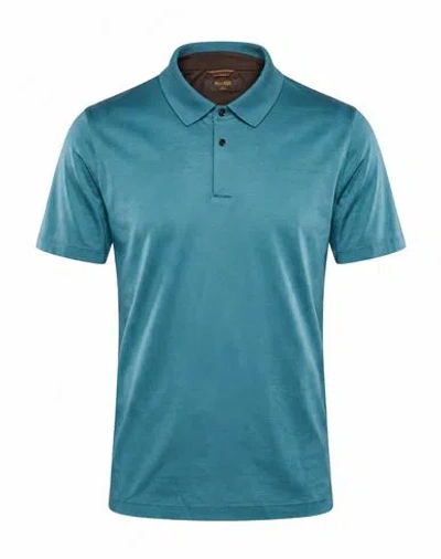 Moorer Man Polo Shirt Deep Teal Size 36 Cotton In Green