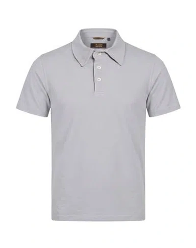 Moorer Man Polo Shirt Grey Size 36 Cotton, Elastane In Gray