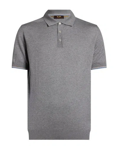 Moorer Man Polo Shirt Grey Size 46 Cotton In Gray