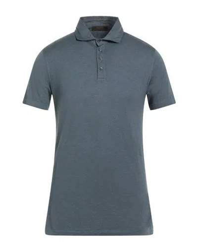 Moorer Man Polo Shirt Lead Size 42 Cotton In Gray