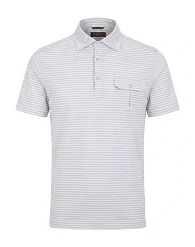 Moorer Man Polo Shirt Light Grey Size 38 Cotton In Gray