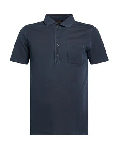 Moorer Man Polo Shirt Midnight Blue Size 36 Cotton