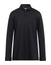 Moorer Man Polo Shirt Midnight Blue Size 40 Silk, Cotton In Blue