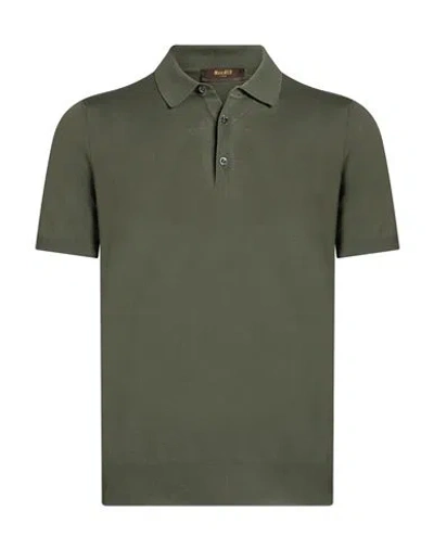 Moorer Man Polo Shirt Military Green Size 46 Cotton