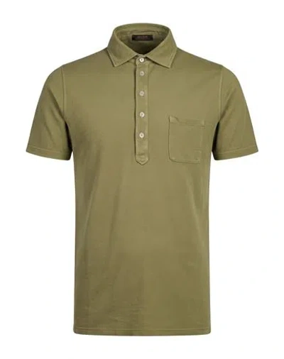 Moorer Man Polo Shirt Military Green Size 48 Cotton