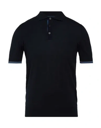Moorer Man Polo Shirt Navy Size 38 Cotton In Blue