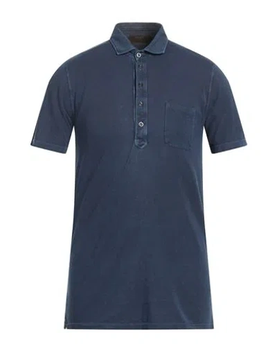 Moorer Man Polo Shirt Navy Size 50 Cotton In Blue