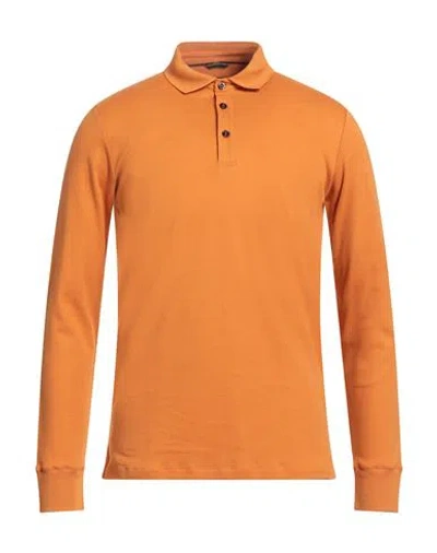 Moorer Man Polo Shirt Orange Size 44 Cotton