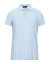 Moorer Man Polo Shirt Sky Blue Size 48 Cotton In Blue