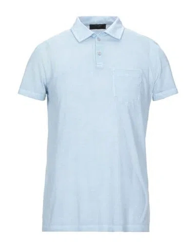 Moorer Man Polo Shirt Sky Blue Size 48 Cotton