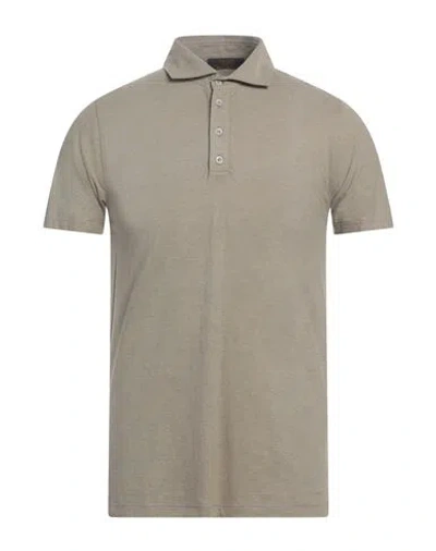 Moorer Man Polo Shirt Taupe Size 44 Cotton, Cashmere In Gray