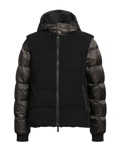 Moorer Man Puffer Black Size 42 Cotton, Polyamide, Wool, Acrylic, Elastane