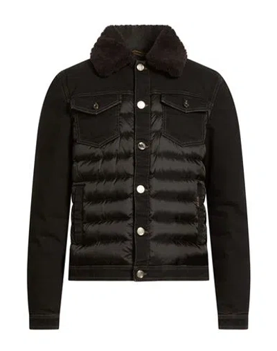 Moorer Man Puffer Black Size 50 Cotton, Elastane, Cow Leather, Polyamide