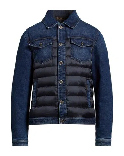 Moorer Man Puffer Blue Size 38 Cotton, Polyurethane, Polyamide