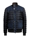 Moorer Man Puffer Blue Size 50 Polyamide, Cotton, Elastane, Polyester In Blue