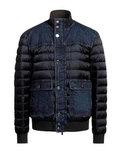 Moorer Man Puffer Blue Size 50 Polyamide, Cotton, Elastane, Polyester