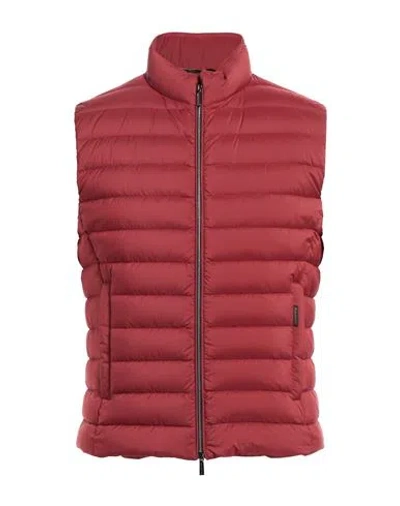 Moorer Man Puffer Brick Size 38 Polyamide, Elastane In Red