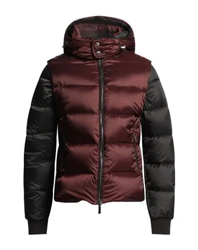 Moorer Man Puffer Burgundy Size 38 Polyamide, Wool, Acrylic, Elastane