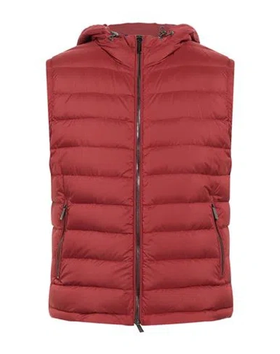 Moorer Man Puffer Burgundy Size 46 Polyamide, Polyurethane In Red