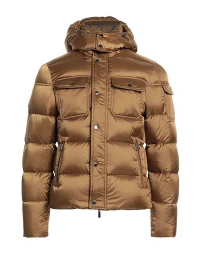 Moorer Man Puffer Camel Size 38 Polyamide In Beige
