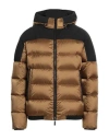 Moorer Man Puffer Camel Size 40 Polyamide, Polyurethane, Wool, Acrylic, Lycra In Beige