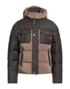 Moorer Man Puffer Camel Size 42 Polyamide, Polyester In Brown