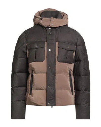 Moorer Man Puffer Camel Size 42 Polyamide, Polyester In Brown
