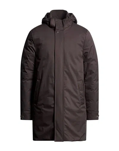 Moorer Man Puffer Charcoal Size 44 Polyester, Polyurethane In Brown
