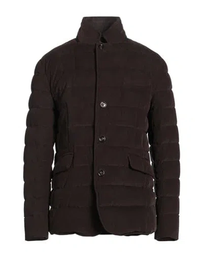 Moorer Man Puffer Chocolate Brown Size 44 Cotton