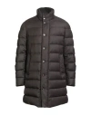 Moorer Man Puffer Dark Brown Size 46 Virgin Wool, Cashmere, Polyester In Brown