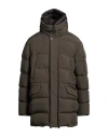 Moorer Man Puffer Dark Green Size 34 Polyester In Brown
