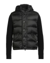 Moorer Man Puffer Dark Green Size 38 Polyamide, Wool, Cashmere In Black