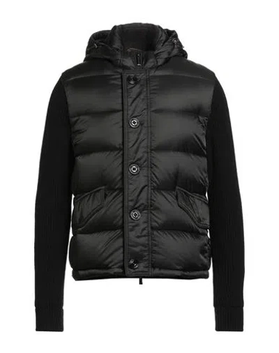 Moorer Man Puffer Dark Green Size 38 Polyamide, Wool, Cashmere In Black