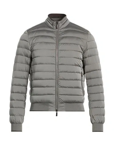 Moorer Quilted Padded Jacket In Gray
